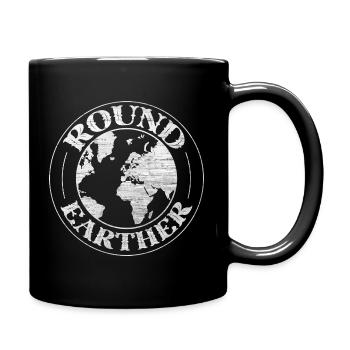 Runde Erde Lustige Wissenschaft Kunst - Tasse einfarbig - Schwarz - Rechts