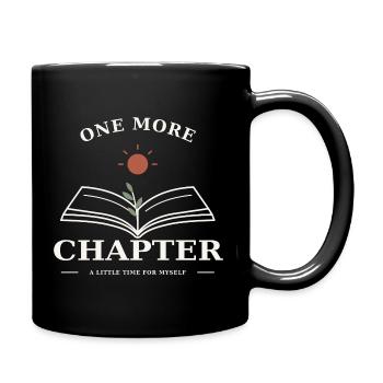 One More Chapter – Buch & Lesezeit - Tasse einfarbig - Schwarz - Rechts