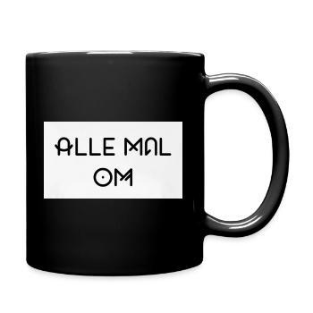 Alle Mal Om – Geometrische Line-Typografie - Tasse einfarbig - Schwarz - Rechts