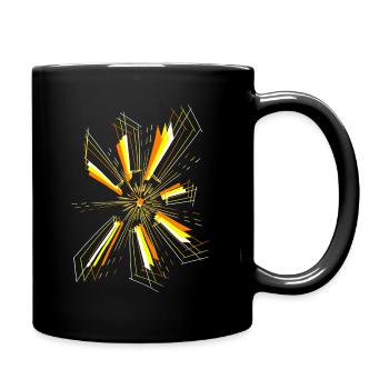 Das Rad des Schicksals - Tasse einfarbig - Schwarz - Rechts