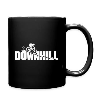Downhill Mountainbike – Radsport & Abenteuer Trail - Tasse einfarbig - Schwarz - Rechts