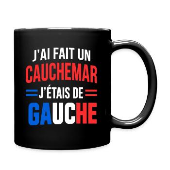 Ich hatte einen Albtraum, ich war links - Tasse einfarbig - Schwarz - Rechts