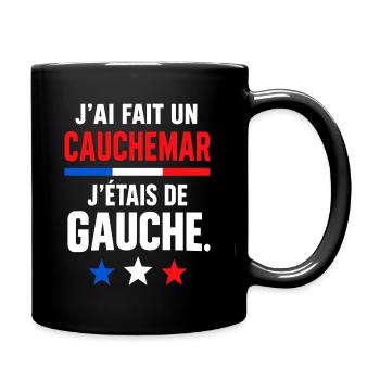 Ich hatte einen Albtraum, ich war links - Tasse einfarbig - Schwarz - Rechts