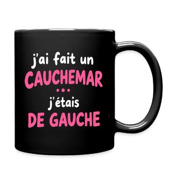 Ich hatte einen Albtraum, ich war links - Tasse einfarbig - Schwarz - Rechts