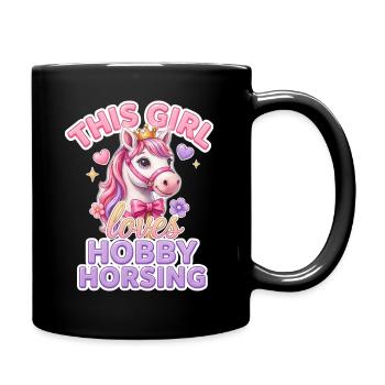 This Girl Loves Hobby Horsing Steckenpferd - Tasse einfarbig - Schwarz - Rechts