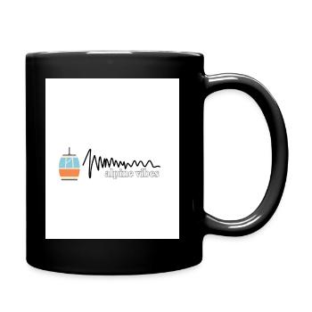 Alpine Vibes Kabelbahn Logo - Tasse einfarbig - Schwarz - Rechts