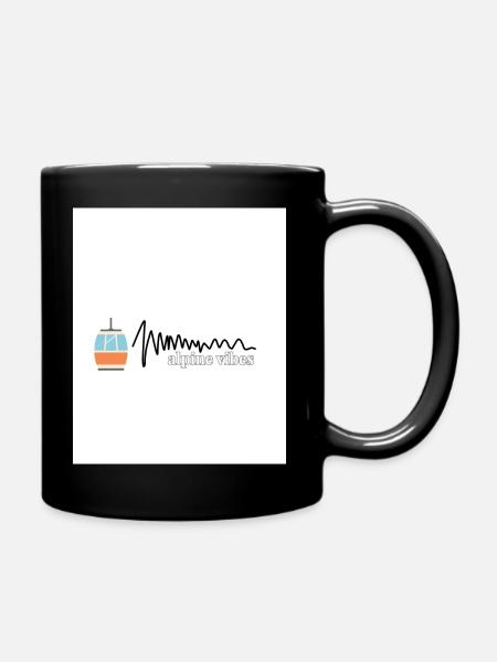 Alpine Vibes Kabelbahn Logo - Tasse einfarbig - Schwarz