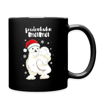 Seidenhuhn Mama Huhn Hühnerhalterin Weihnachten - Tasse einfarbig - Schwarz - Rechts
