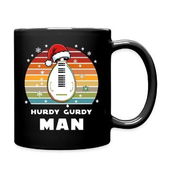 Hurdy Gurdy Man Drehleier Mittelalter Weihnachten - Tasse einfarbig - Schwarz - Rechts