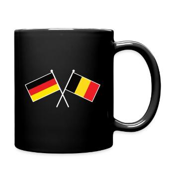 Deutschland & Belgien Flaggen - Partnerschaft - Tasse einfarbig - Schwarz - Rechts