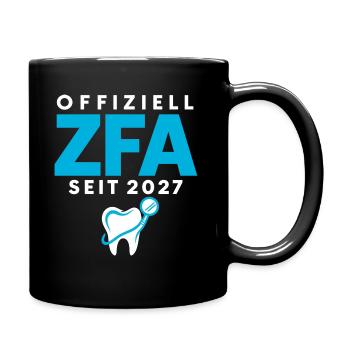 Offiziell ZFA seit 2027 – Zahnmedizin Beruf - Tasse einfarbig - Schwarz - Rechts
