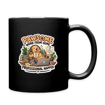 Pawsome Homeoffice Napper - Tasse einfarbig - Schwarz - Rechts
