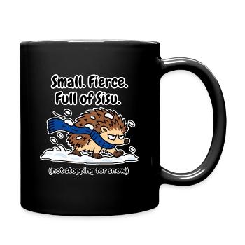 Voll mit Sisu finnischen Igeln - Tasse einfarbig - Schwarz - Rechts
