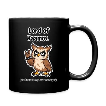 Herr von Kaamos Schwarzmetall-Eule - Tasse einfarbig - Schwarz - Rechts