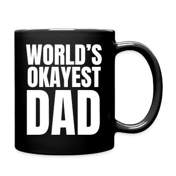 Der beste Vater der Welt – lustiges Zitat - Tasse einfarbig - Schwarz - Rechts