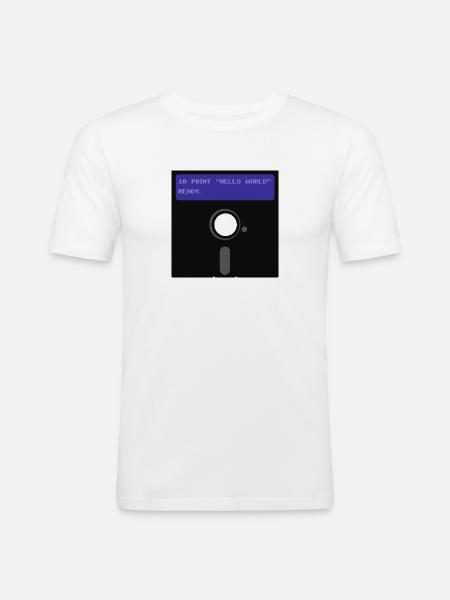 floppy disk - Men's Slim Fit T-Shirt - white
