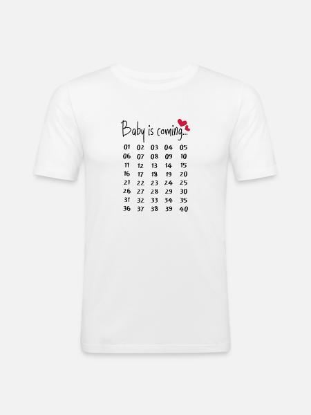 Sjov graviditet gravid gave forældre - Herre Slim Fit T-Shirt - hvid