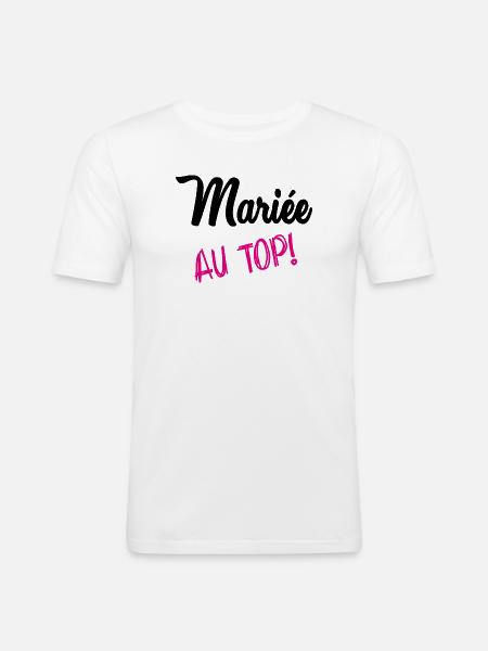 MARRIAGE - Men's Slim Fit T-Shirt - white