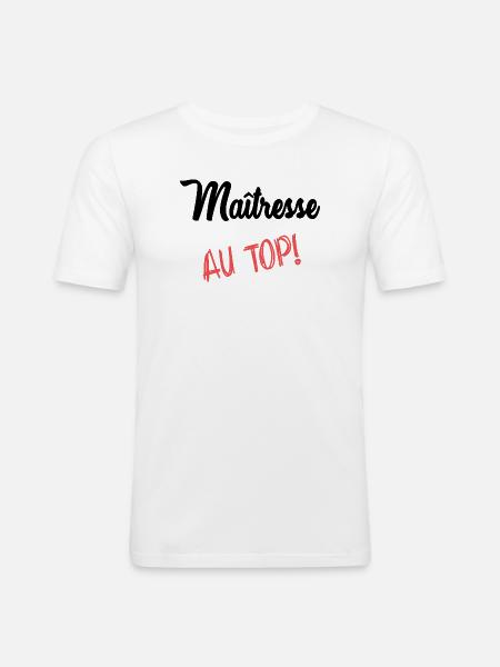 MISTRESS - Men's Slim Fit T-Shirt - white