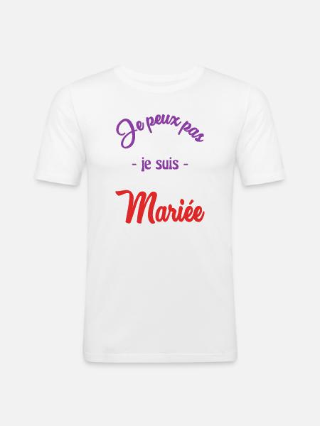 MARIEE. FUTURE MARIEE - T-shirt près du corps Homme - blanc