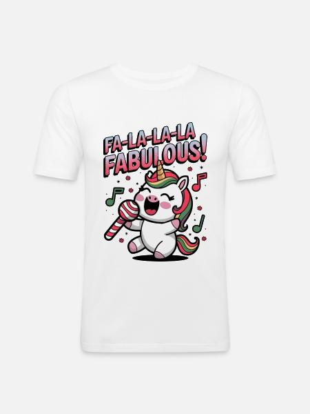 Fa-la-la-la Fabulous! - Men's Slim Fit T-Shirt - white