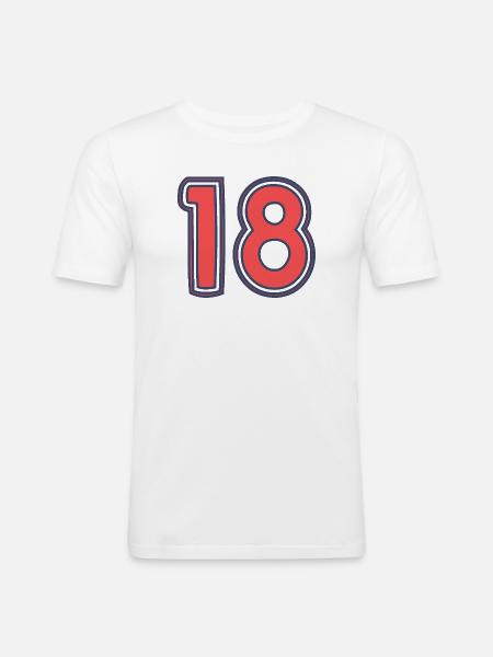 18. 18 YEARS OLD - Men's Slim Fit T-Shirt - white