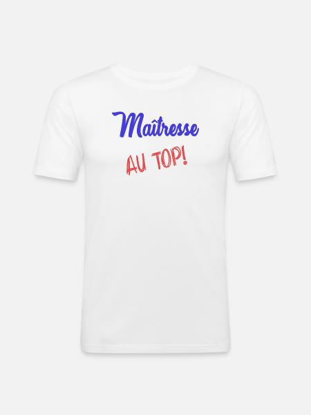 MISTRESS - Men's Slim Fit T-Shirt - white