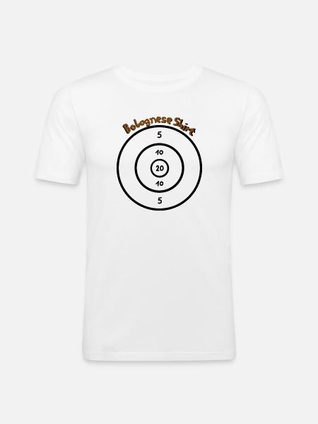 Bolognese Shit - Men's Slim Fit T-Shirt - white