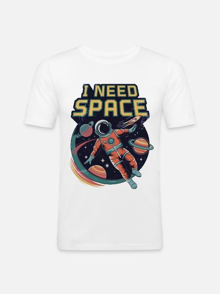 I Need Space - Men's Slim Fit T-Shirt - white