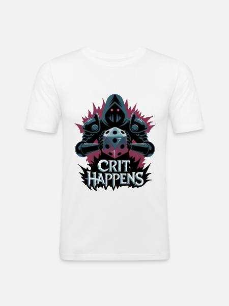 Crit Happens - Men's Slim Fit T-Shirt - white