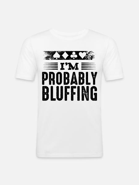 Poker - Men's Slim Fit T-Shirt - white