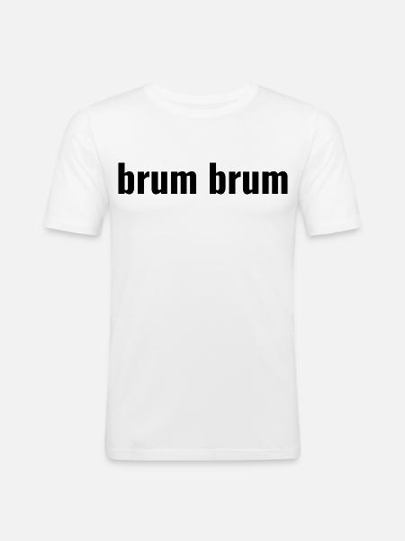 Brum Brum - T-shirt près du corps Homme - blanc