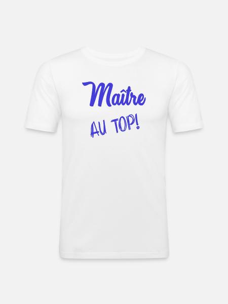 MASTER. MASTER. HUMOR - Men's Slim Fit T-Shirt - white
