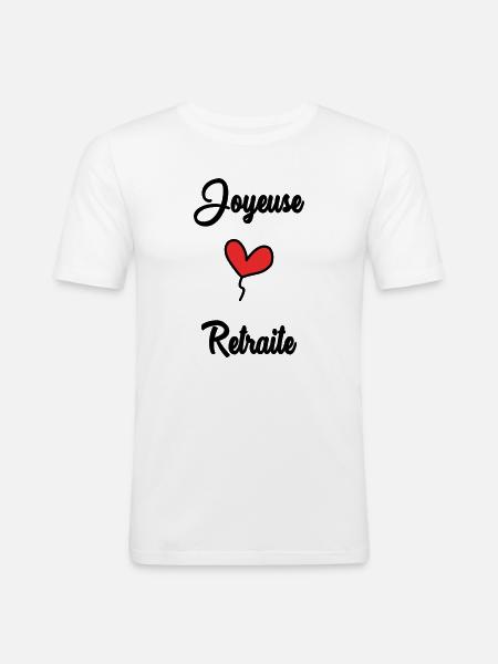 RETIREMENT - Men's Slim Fit T-Shirt - white