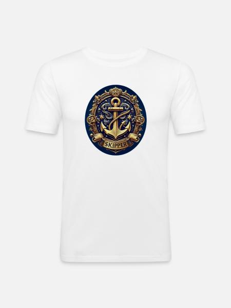 Skipper Logo - Men's Slim Fit T-Shirt - white