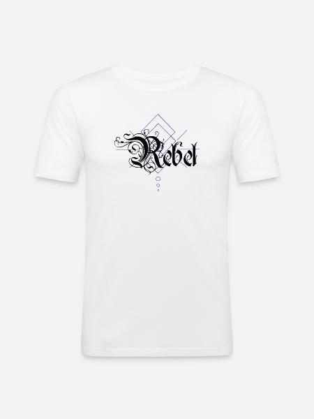Rebel - Men's Slim Fit T-Shirt - white