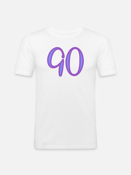 90 - Men's Slim Fit T-Shirt - white