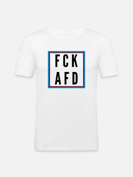 AFD Nein Danke! - Männer Slim Fit T-Shirt - Weiß