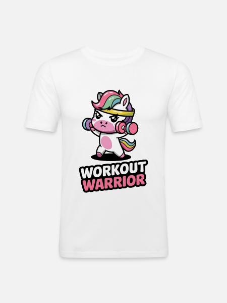 Workout Warrior - Men's Slim Fit T-Shirt - white