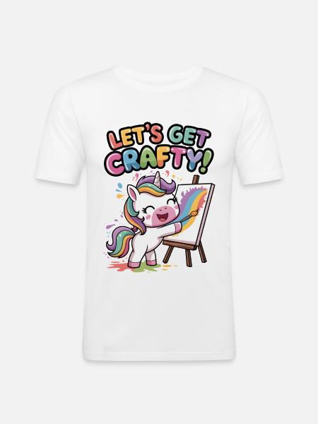 Lass uns kreativ werden! - Männer Slim Fit T-Shirt - Weiß
