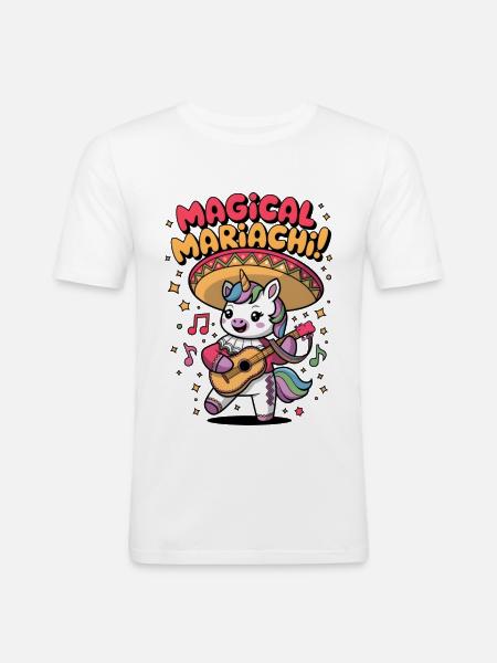 Magical Mariachi - Men's Slim Fit T-Shirt - white