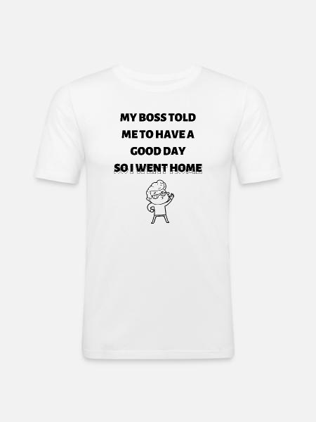 Feierabend - Männer Slim Fit T-Shirt - Weiß