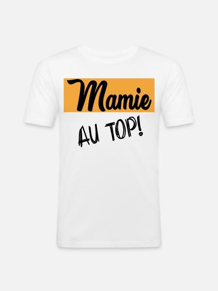 MAMIE - T-shirt près du corps Homme - blanc