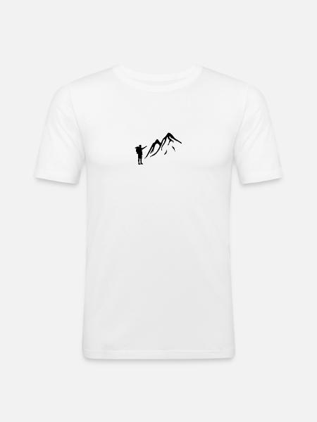 Trekking - Männer Slim Fit T-Shirt - Weiß