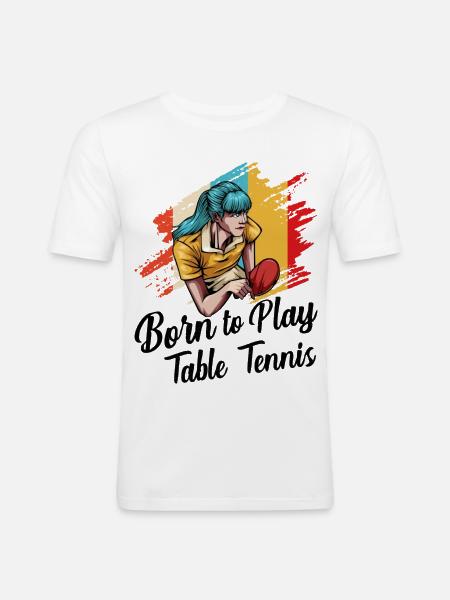 Ping-pong - T-shirt près du corps Homme - blanc