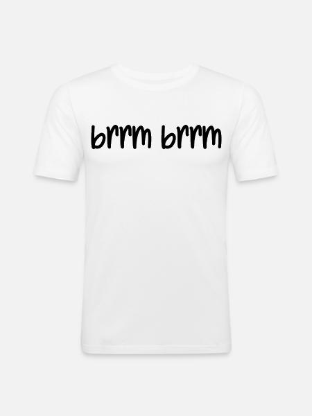 brrm brrm - Men's Slim Fit T-Shirt - white