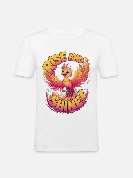 Raus aus den Federn - Männer Slim Fit T-Shirt - Weiß