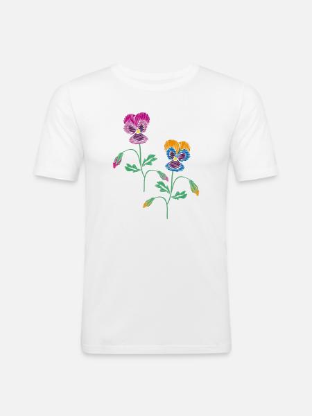 Pensée - T-shirt près du corps Homme - blanc
