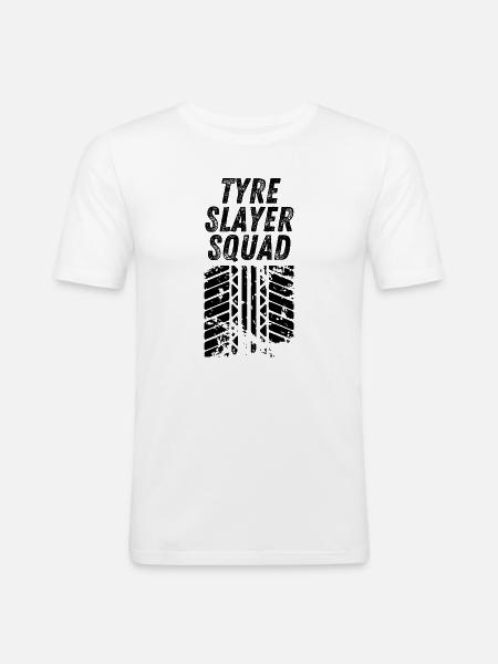 Tyre Slayer Squad - Men's Slim Fit T-Shirt - white