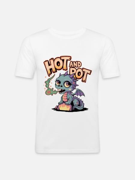Chaud et pourri - T-shirt près du corps Homme - blanc